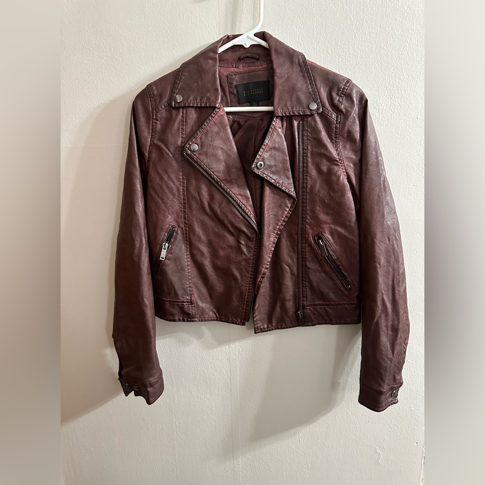 Faux Leather Moto Jacket